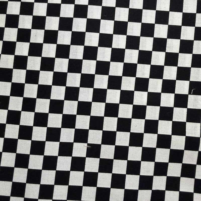 Black and White Checker fabric