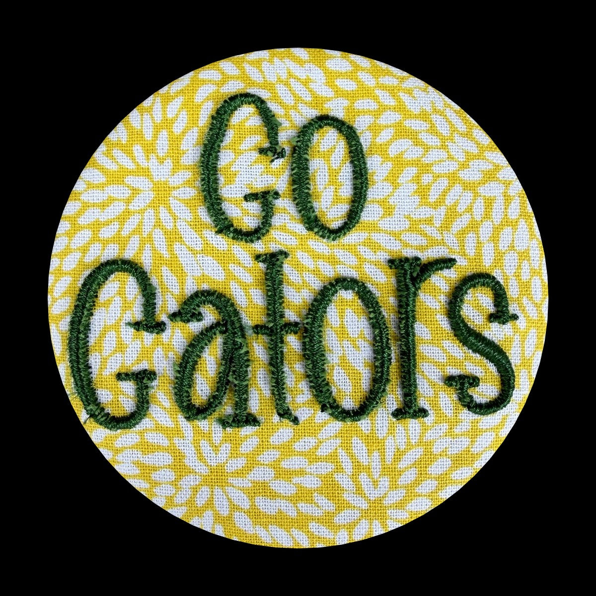 Glades Day Go Gators Floral Button