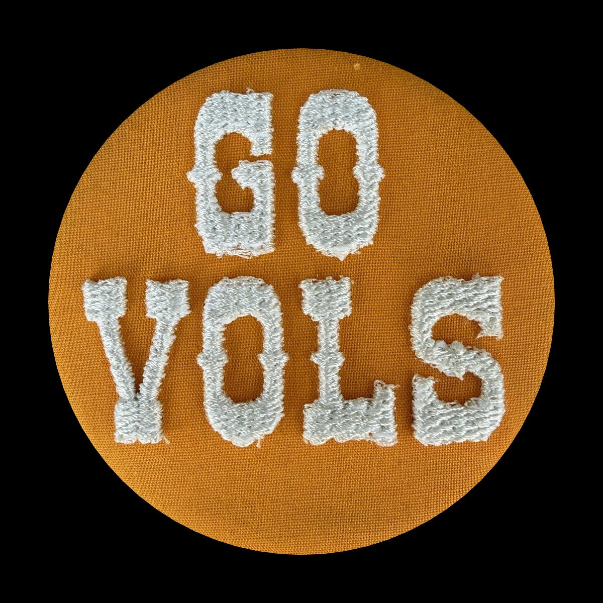 GO VOLS Block Letter Button